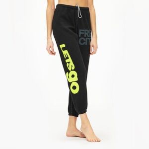 Freecity Circa '99 OG Letsgo Oldschool Polyblend Fluff sweatpants in blackspace